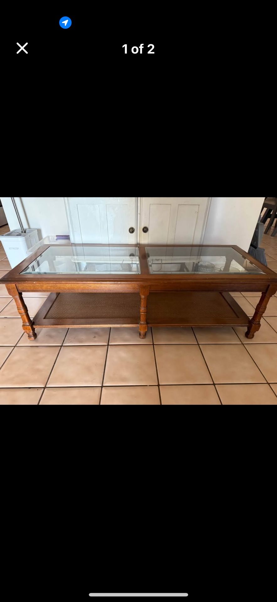 Glass Wood Coffee Table