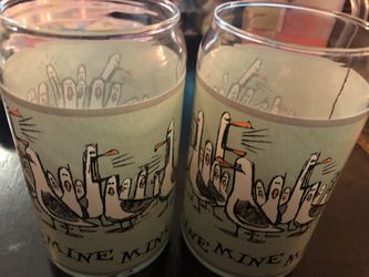 Disney Tumbler Glass - Finding Nemo - Mine Mine Mine - Set of 2