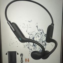 Bone Conduction Headphones, Wireless Bluetooth 5.3 Swimming IPX8 Professional Waterproof Headset, Built-in 32GB Memory Large Capacity Battery with Mic