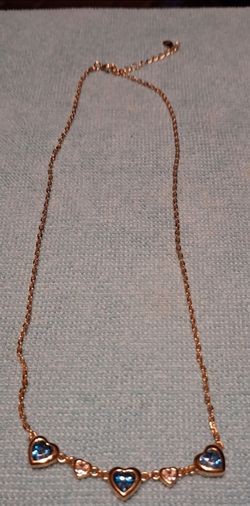 Gold-Tone Heart Stone Necklace