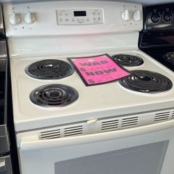Used GE Off White Coil Top Range. 1 Year Warranty 