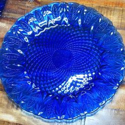 Avon Blue Saphire Cobalt Dinner Plates ( 4 Dinner And 4 Snack Plates) Available