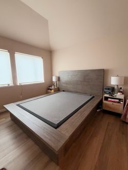 Offers Welcome!! Queen Platform Bed Frame + Box Spring