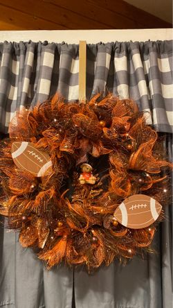 Cleveland browns light up wreath