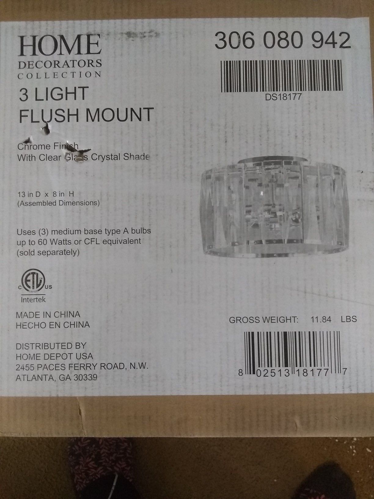 Home Decorators Collections 3 Light Flush Mount #306080942 #DS18177