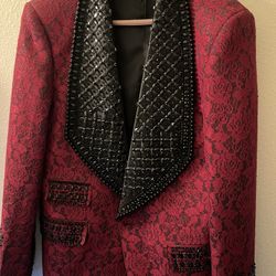 Diamond Burgundy Suit