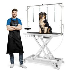 Burano Professional Super Low-Step Electric Dog Grooming Table 49.2",