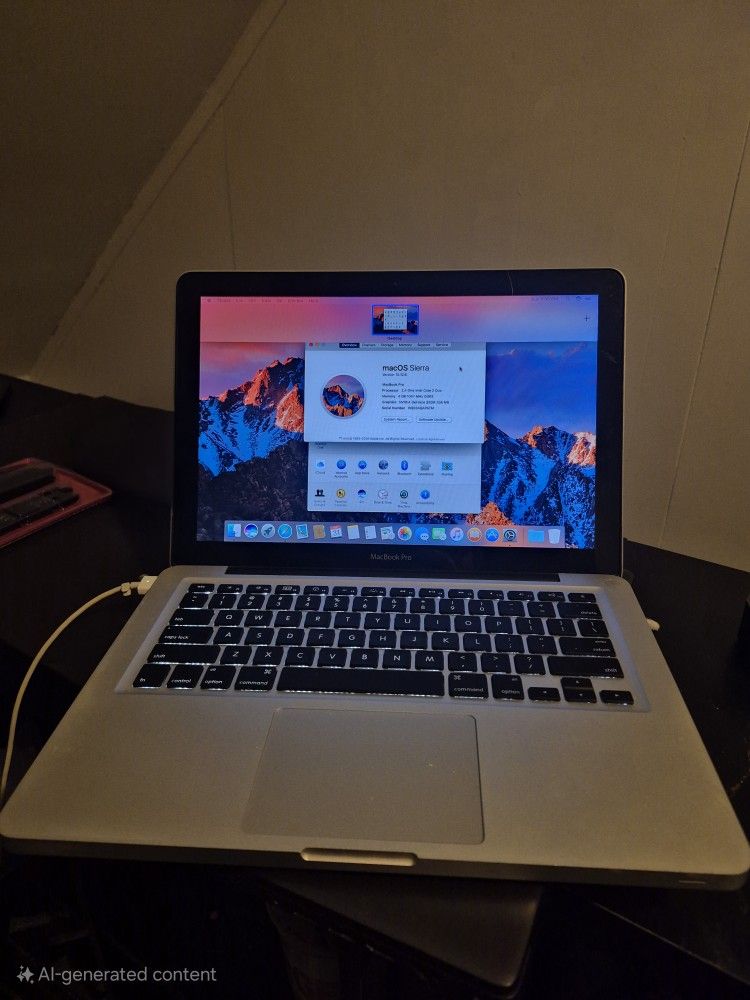 MacBook Pro 500gb HDD Sierra OS up to Date