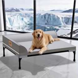 New-Elevated Cooling Dog Bed, Orthopedic Pet Bed for Medium Dogs, Removable Washable Cover, Indoor & Outdoor Raised Pet Bed with Breathable Mesh, Size