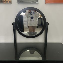 wooden espresso colored ikea vanity 