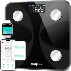Scale for Body Weight and Fat Percentage, RunSTAR Digital Accurate Bathroom Smart Scale with Large Display, FSA&HSA Eligible 13 Body Composition Analy