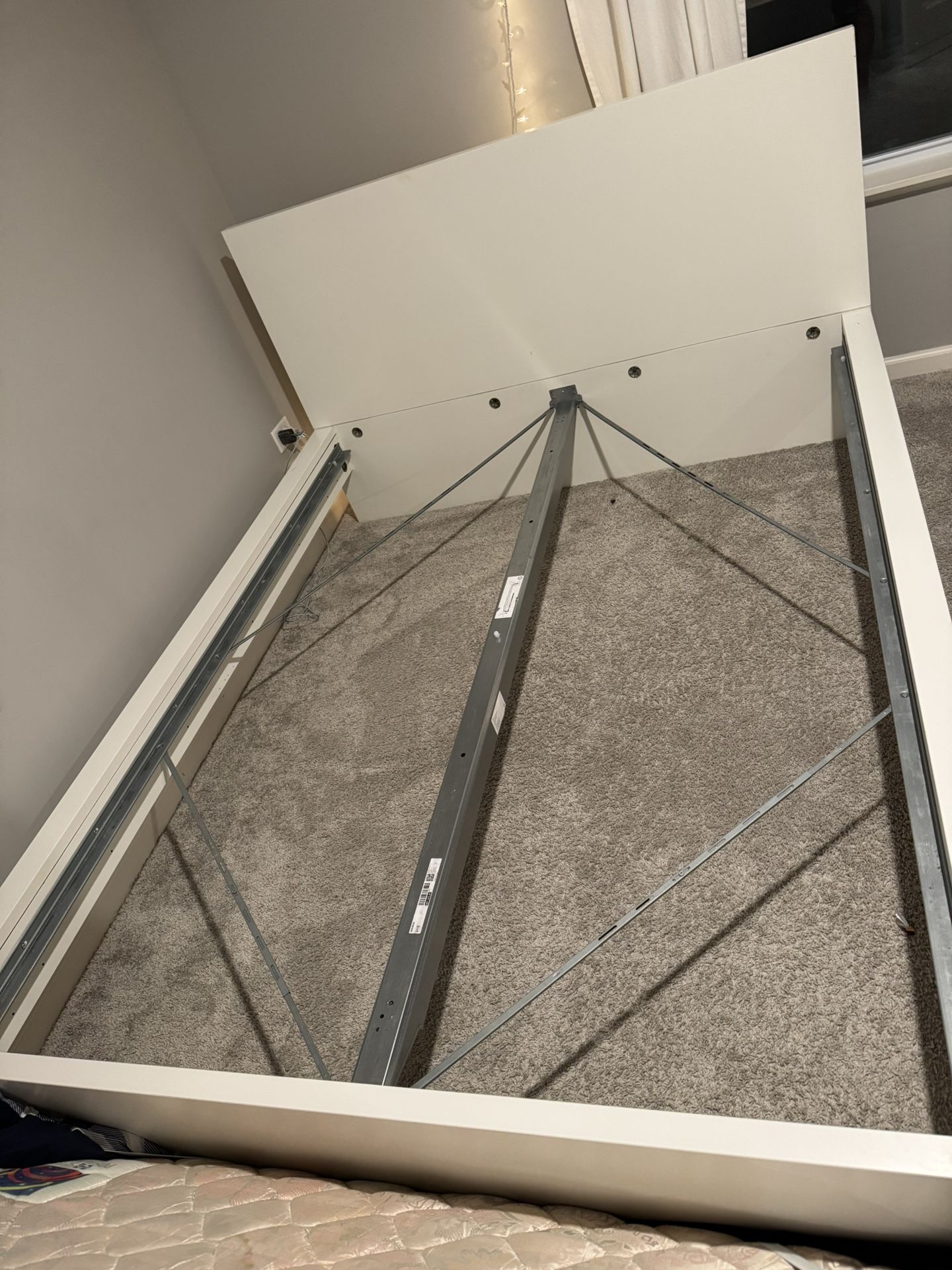 Malm White Queen Bed Frame 