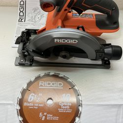 RIDGID. 18V Lithium Ion Cordless 6 1/2 in. Circular Saw (Tool Only).