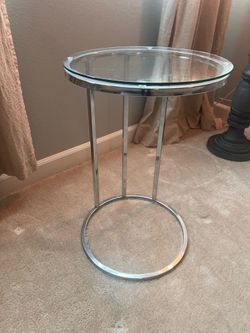 Glass accent side table