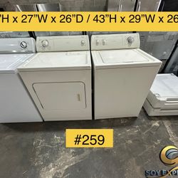 Whirlpool Washer And Dryer Top Load Electric (#259)