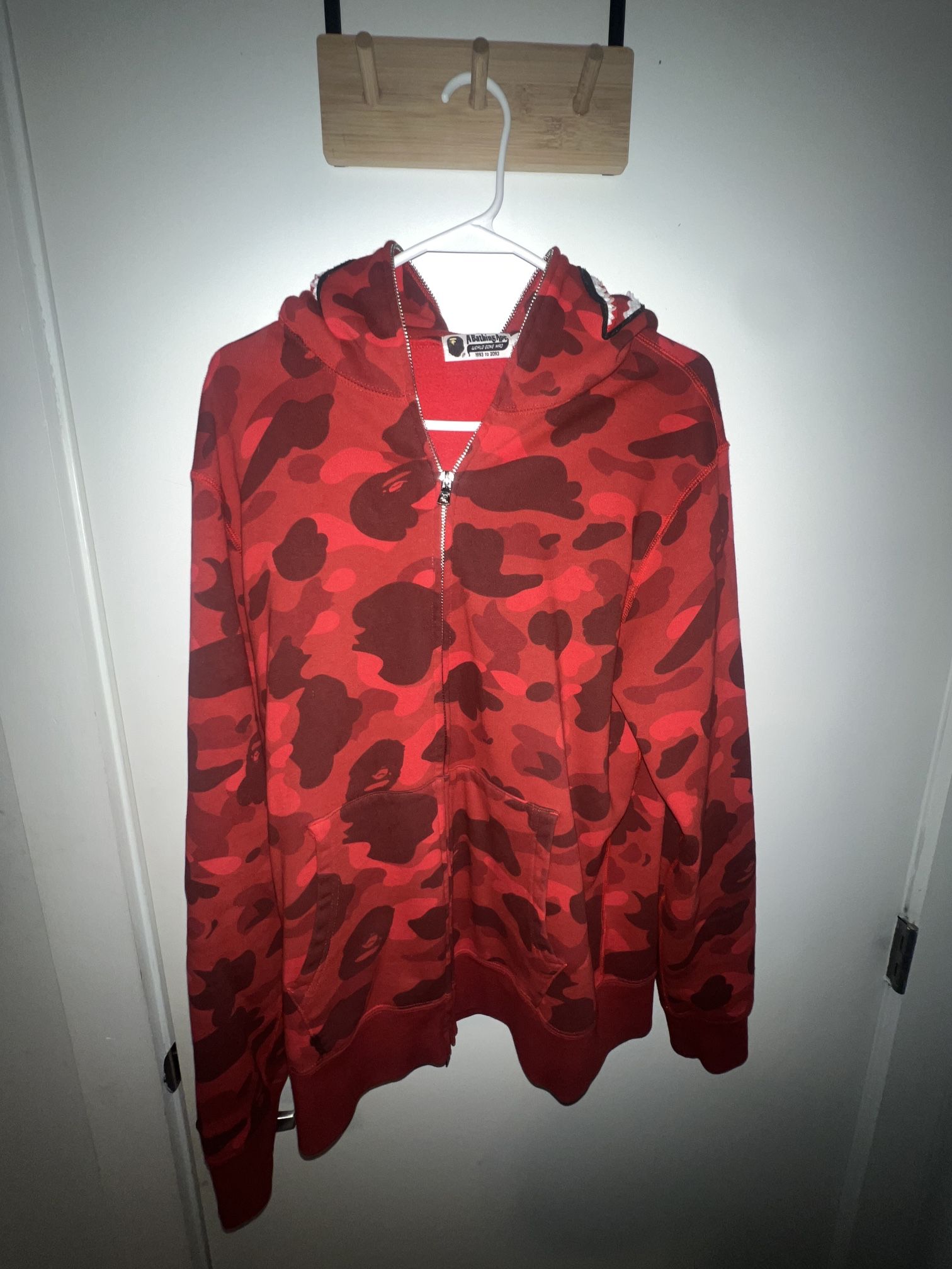 Red Bape Full Zip Hoodie