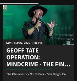 Geoff Tate at Observatory San Diego