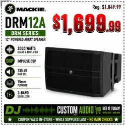 Mackie Powered 12" Line Array Speaker 2000 Watts DSP DRM Series DRM12A 🚨 Payment Options Available 🚨 No Credit Needed 🚨