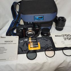 NIKON F50 (N50) 35mm SLR/NIKON 18-55 LENSE CAMERA KIT