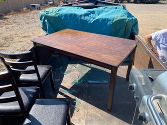 Wood Dining Table with Chairs
