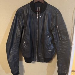 Rick Owen’s DRKSHDW Waxed Bomber 