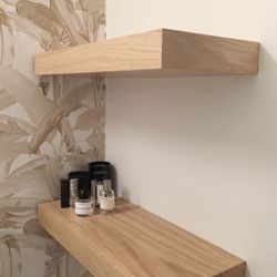 $50 - Light Oak Floating Shelf 