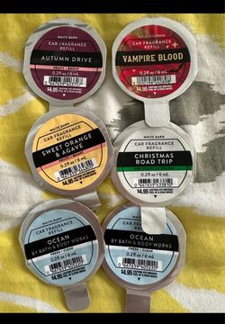 6    Bath&BodyWorks assorted car refill fragrances