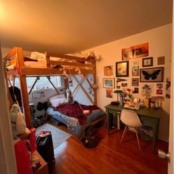 Full Size Wooden Loft Bed