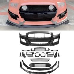 Fits 13-14 Ford Mustang Base & GT Front Bumper Cover Replacement PP GT500 Style