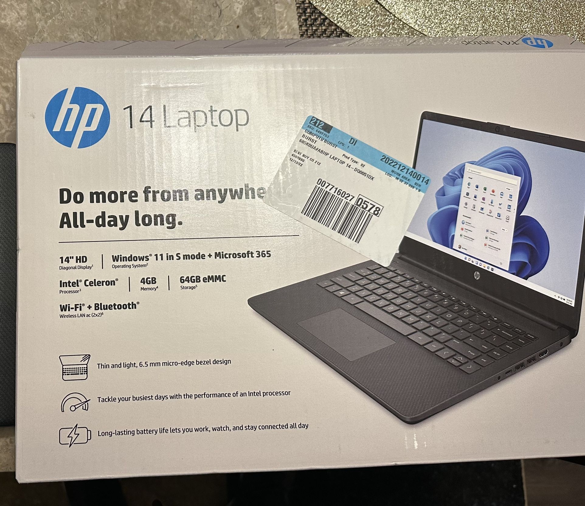 HP LAPTOP 14INCH SCREEN!!