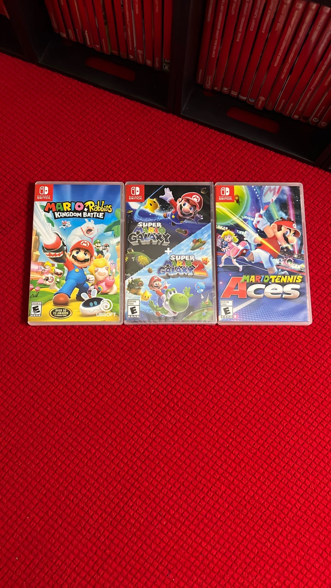 Nintendo Switch Games. Mario Rabbids, Super Mario Galaxy 1-2. Mario Tennis Aces