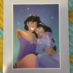 Aladdin Walt Disney Commemorative Lithograph