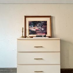 Cream Three Drawer Dresser