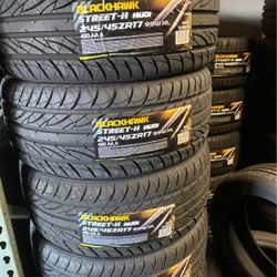 245/45/17 New Tires Set Of 4 Tires Blackhawk Installed And Balanced Set De 4 Llantas Nuevas Instaladas Y Balanceadas