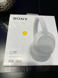 Sony WH-CH720N Noise Canceling Wireless Headphones Bluetooth Over The Ear Headset with Microphone and Alexa Built-in, White