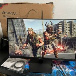 
SANSUI 27 Inch Computer Monitor 120Hz, FHD 1080P Monitor, HDMI DP Ports FreeSync, HDR 110% sRGB, Tilt Adjustable Frameless VESA Compatible for Office