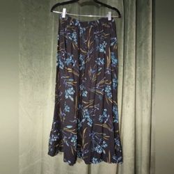 Vintage Floral Maxi Skirt