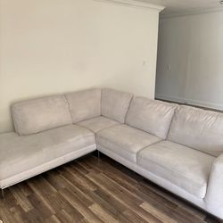 Ivory Beige Sectional Sofa