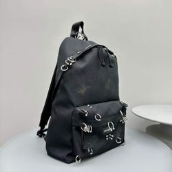 Balenciaga Explorer Backpack With Piercings Black