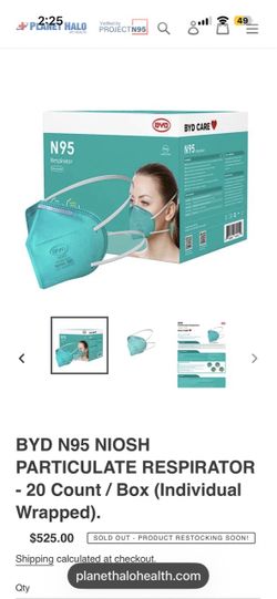 Byd N95 Particulate Respirator