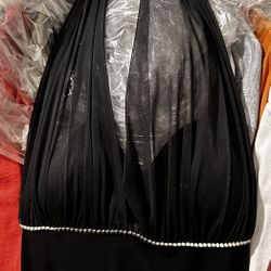 Size 16 Black Dress With Diamond Band