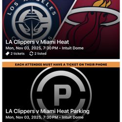 Los Angeles  Clippers Courtside Seats- Vs Miami Heat November 3rd 2025