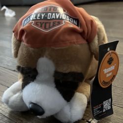 13” Harley Davidson "Rumble" Boxer Stuffed Dog - W/ Tags