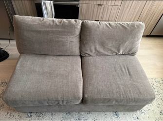 2-Seat Armless Sofa with ottoman