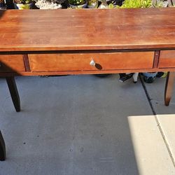 Solid Wood Nice Desk with Wooden Storage Cabinet Selling as a Set!!!