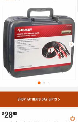 Husky. 20 ft. 4-Gauge UL Booster Cable