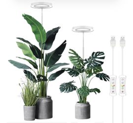 Plant Grow Light,yadoker LED Growing Light Full Spectrum for Indoor Plants,Height Adjustable, Automatic Timer, 5V Low Safe Voltage,Idea for Large Plan