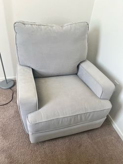 Baby Relax Grey swivel reclining sofa soft & comfy!