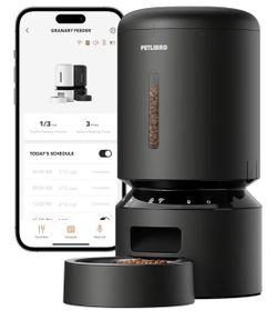 PETLIBRO Automatic Cat Feeder, 5G WiFi Automatic Dog Food Dispenser with Freshness Preservation, 5L Timed Pet Feeder with Low Food Sensor, Up to 10 Me