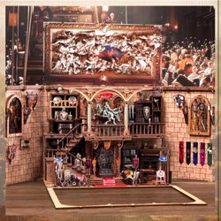 New Book Nook Kit - 3D Wooden Puzzle with Type-C LED Light | Miniature Tiny House for Adults & Teens | Perfect Craft Gift & Stylish Bookshelf Décor(Kn